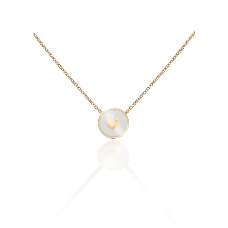 Chantecler Paillettes collier met hanger roodgoud met diamant - 41409 - #5
