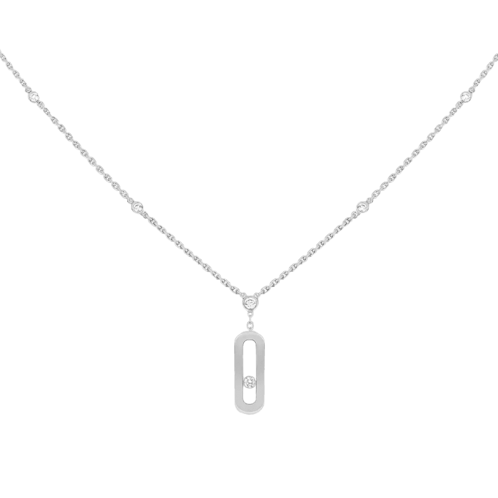Messika Move Uno collier witgoud met diamant - 10111-WG - #1