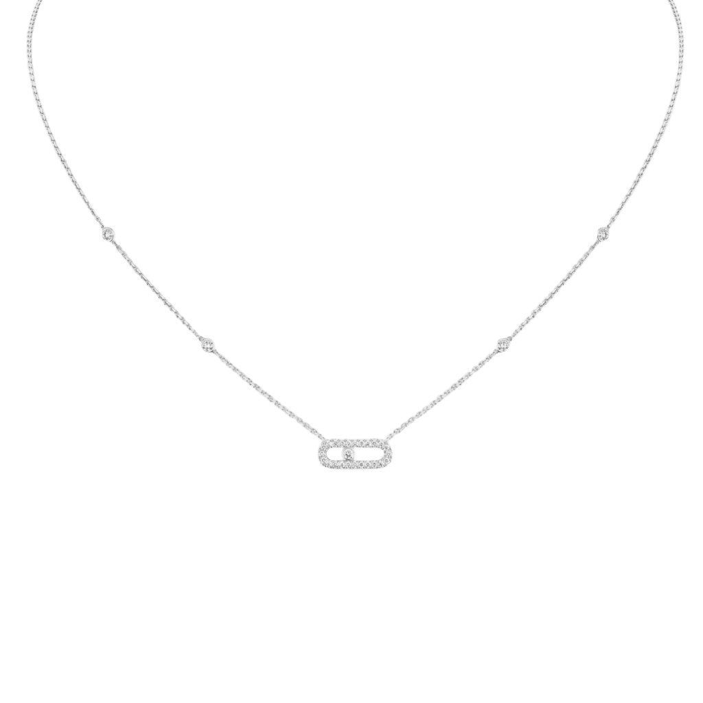 Messika Move Uno collier witgoud met diamant - 4708-WG - #1