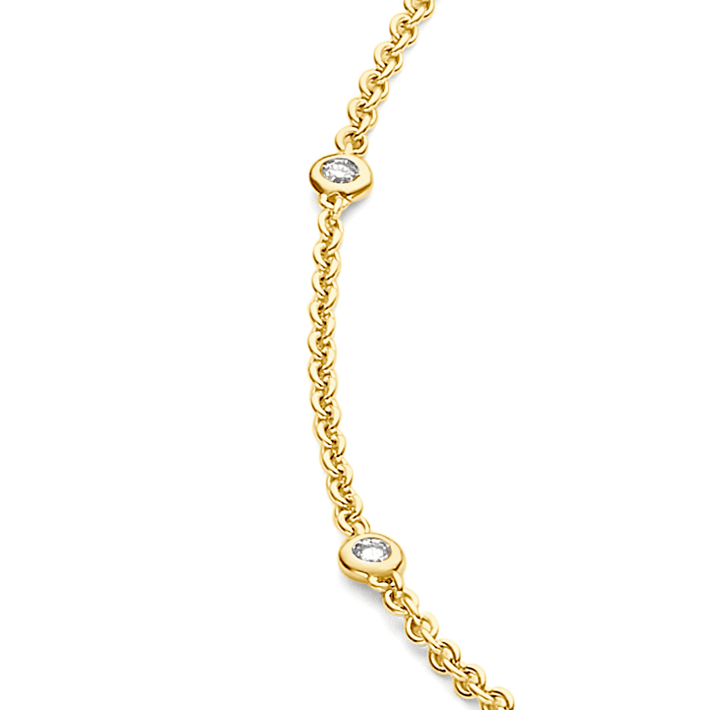Schaap en Citroen Diamonds collier geelgoud met diamant - #2