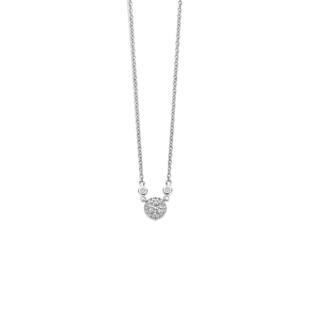 Royal Asscher 74 Collection collier witgoud met diamant - P.74.2219.RAB.18WG.1 GIA - #1