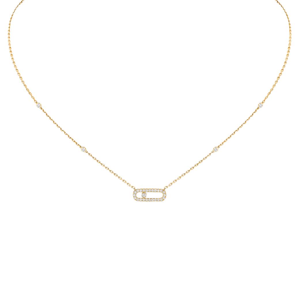 Messika Move Uno collier geelgoud met diamant - 4708-YG - #1