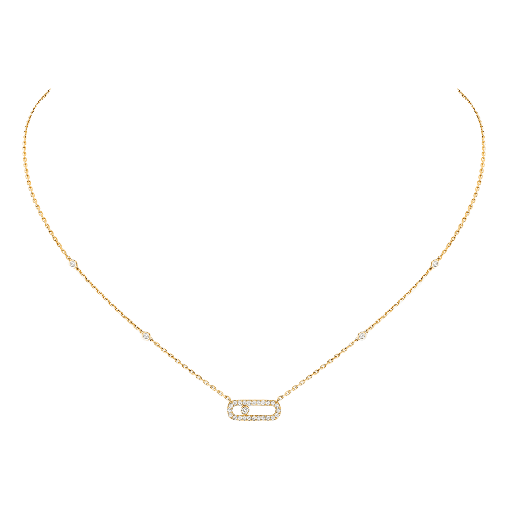 Messika Move Uno collier geelgoud met diamant - 4708-YG - #2
