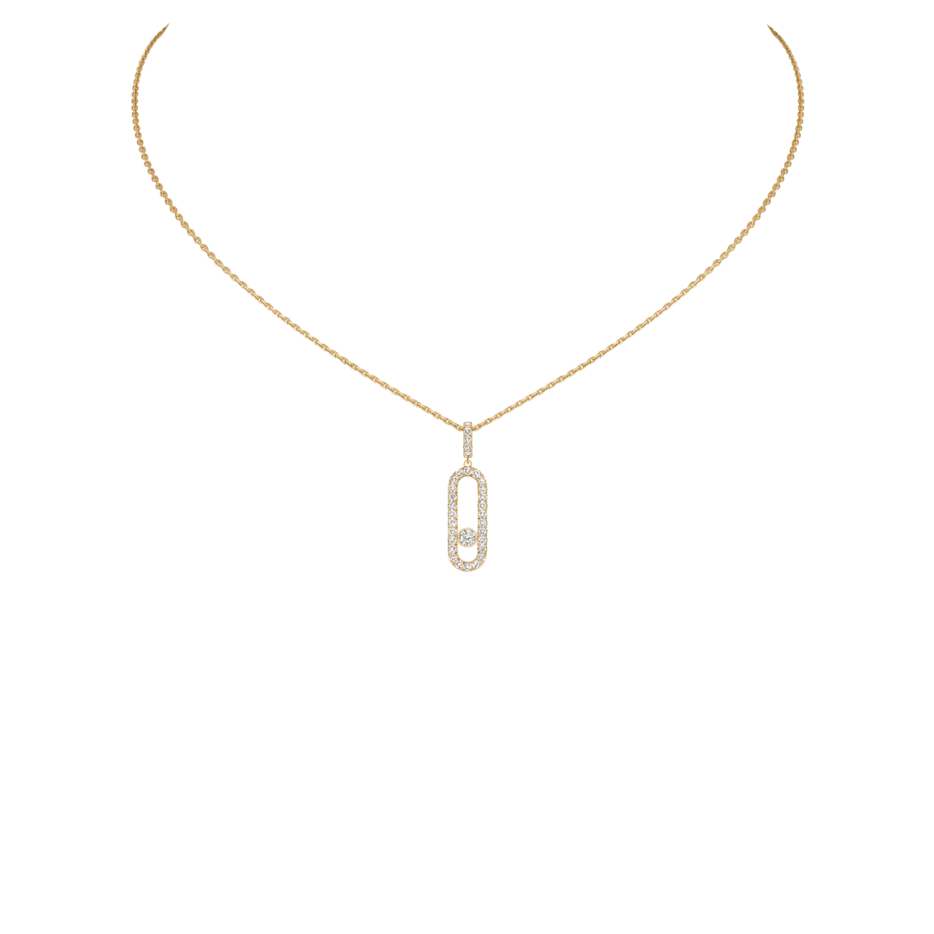 Messika Move Uno collier geelgoud met diamant - 12058-YG - #1