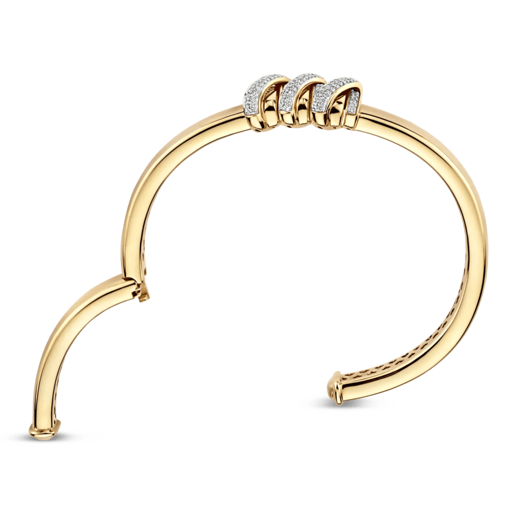 Tirisi Jewelry Amsterdam Swirl armband geelgoud met diamant - TB2203D(2T) - #4