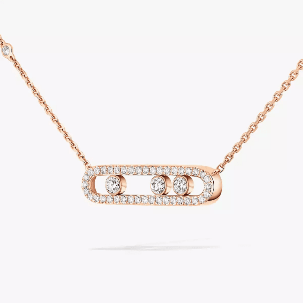 Messika collier roodgoud met diamant - 4322-PG - #4
