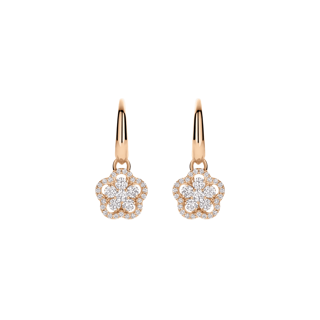 Schaap en Citroen Diamonds oorsieraad roodgoud met diamant - #1