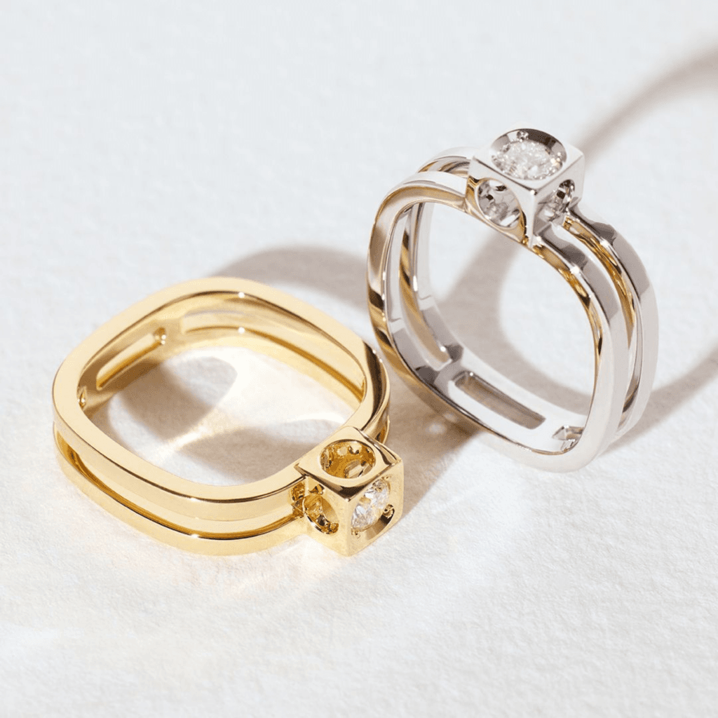 dinh van Le Cube Diamant ring witgoud met diamant - 208902 - #4