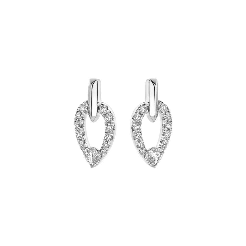 Schaap en Citroen Diamonds oorsieraad witgoud met diamant - #1