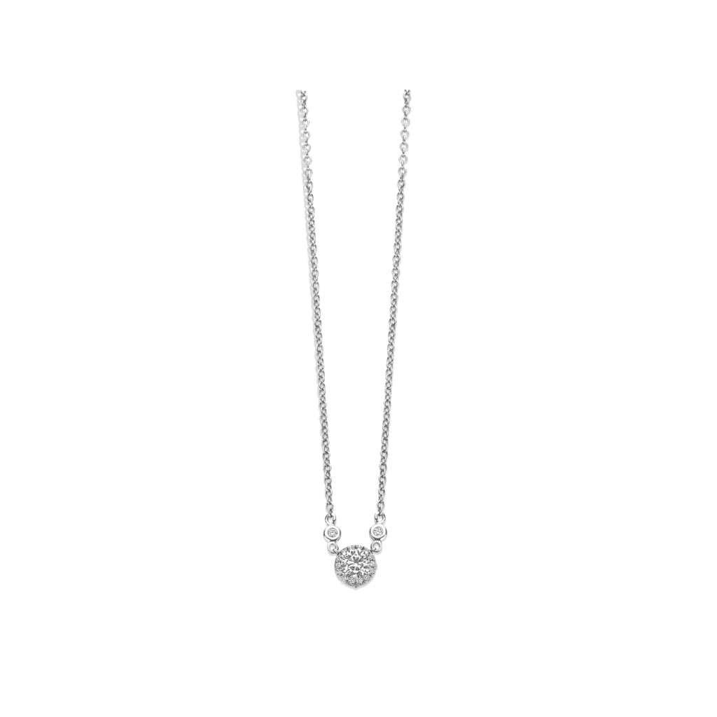Royal Asscher 74 Collection collier witgoud met diamant - P.74.2219.RAB.18WG.1 GIA - #2