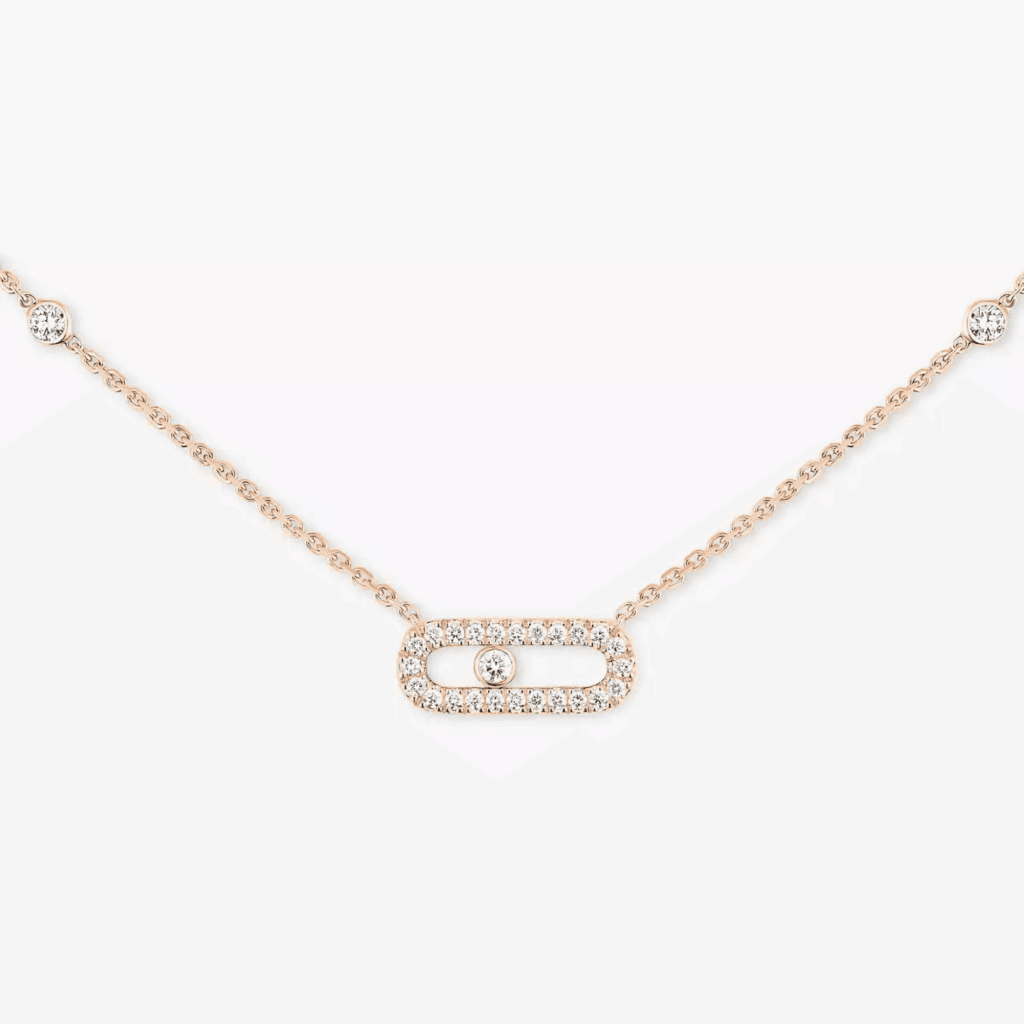 Messika Move Uno collier roodgoud met diamant - 4708-PG - #2