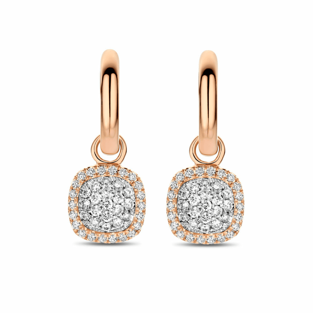 Tirisi Jewelry Milano Sweeties oorsieraad roodgoud met diamant - TE9324D(2P) - #3