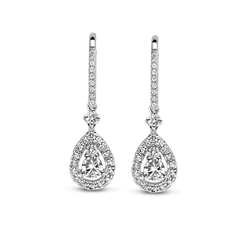 Schaap en Citroen Diamonds oorsieraad witgoud met diamant - #2