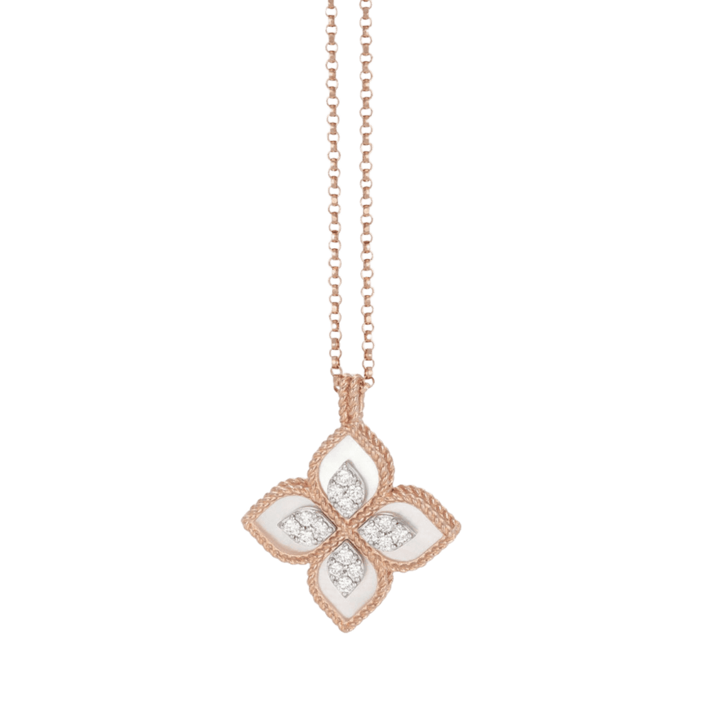 Roberto Coin Princess Flower collier roodgoud met diamant - ADV888CL1837_02 - #2