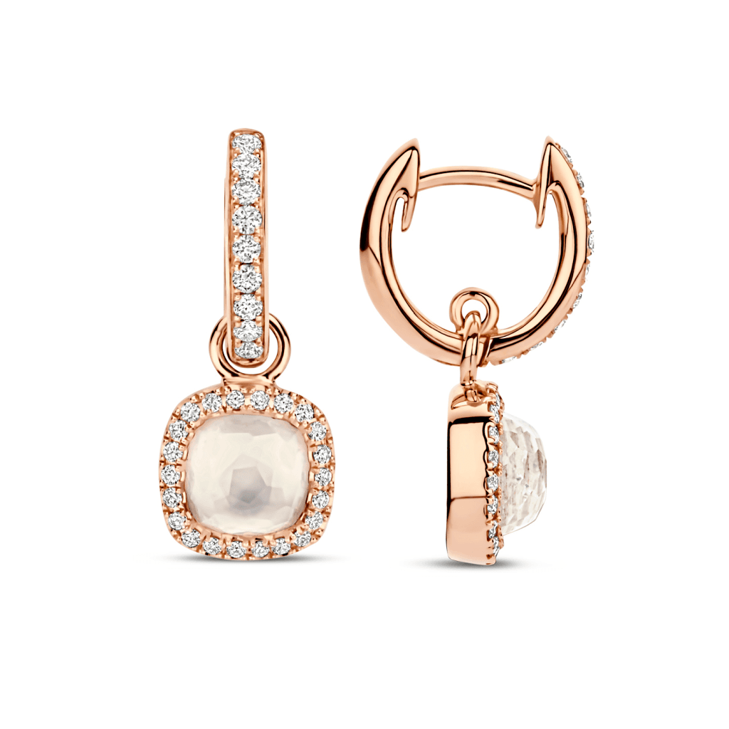 Tirisi Jewelry Milano Sweeties oorsieraad roodgoud met kwarts - TE9330WQP - #2