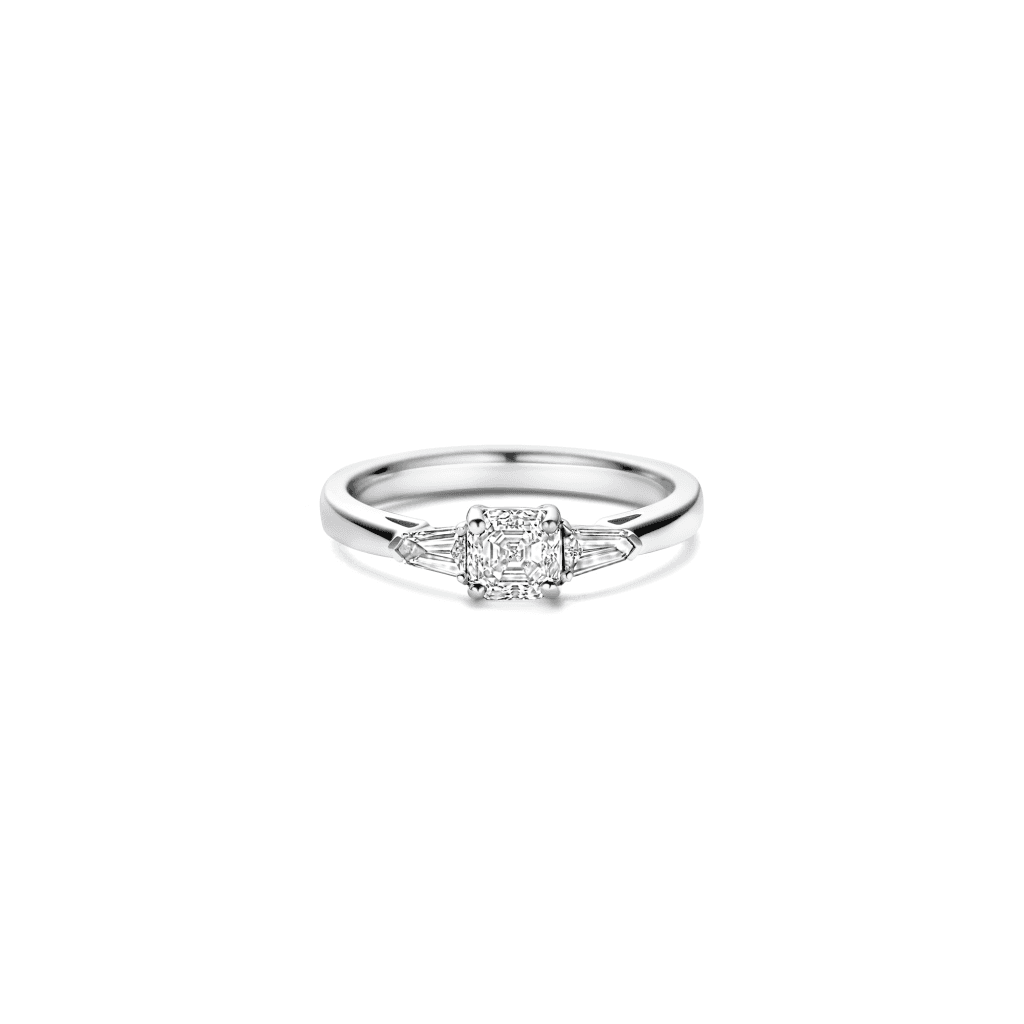 Royal Asscher Ava ring platina met diamant - R.113.PLAT.12 GIA - #4