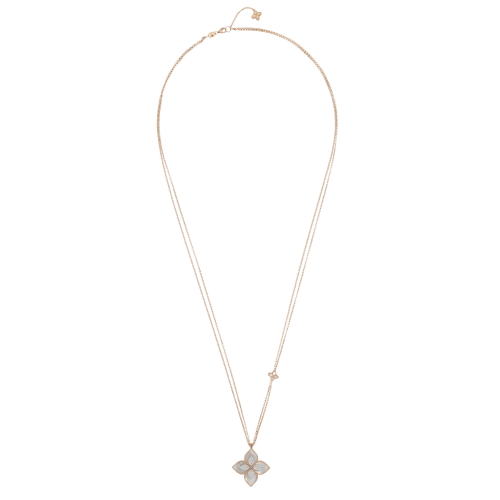 Roberto Coin Princess Flower collier roodgoud met diamant - ADV888CL1838_852 - #2