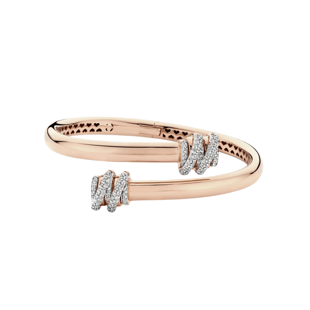 Tirisi Jewelry Amsterdam Swirl armband roodgoud met diamant - TB2202D(2P) - #1