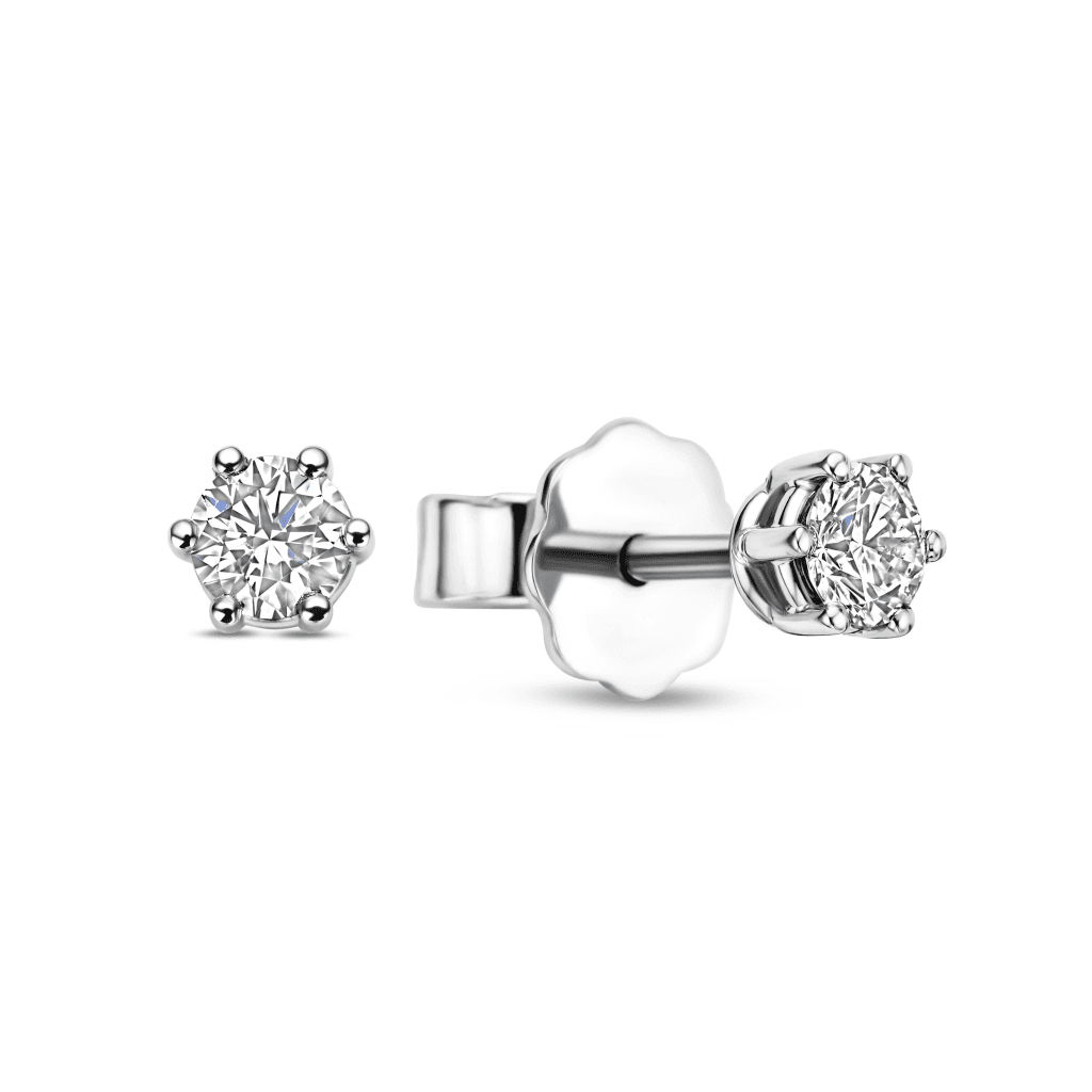 Schaap en Citroen Diamonds oorsieraad witgoud met diamant - #4