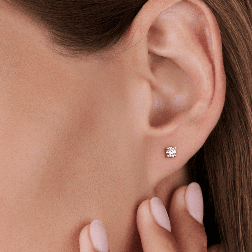 Schaap en Citroen Diamonds oorsieraad witgoud met diamant - #3