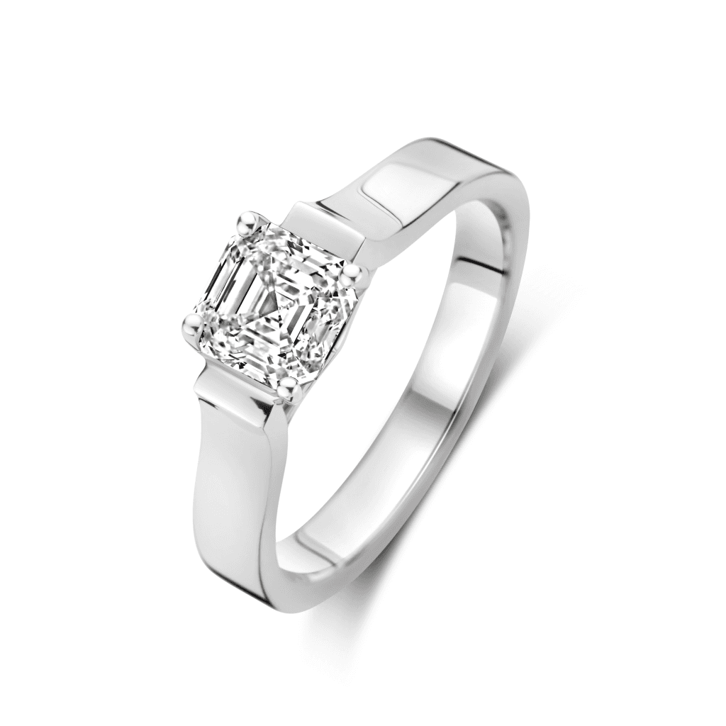 Royal Asscher Celeste ring witgoud met diamant - R.111.RAC.WG.52 GIA - #2