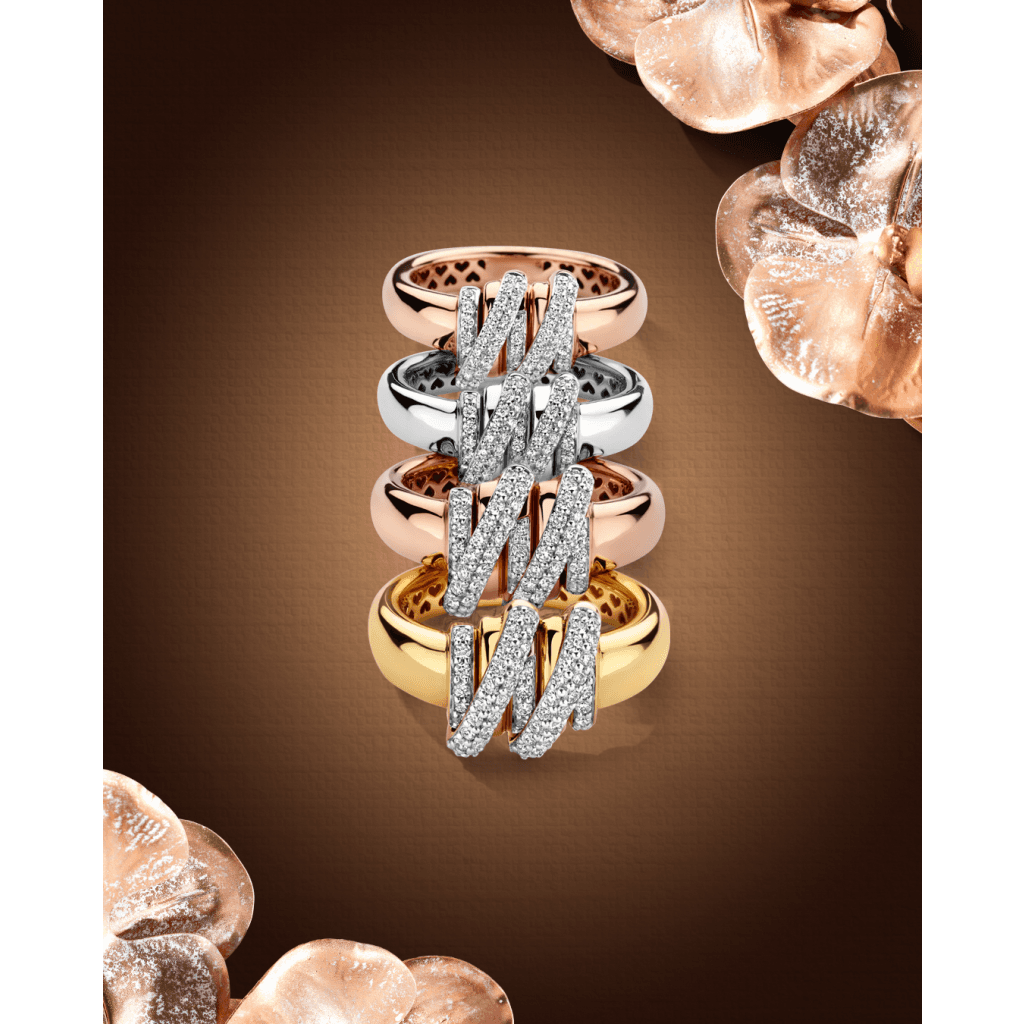 Tirisi Jewelry Amsterdam Swirl ring witgoud met diamant - TR1232DW - #4