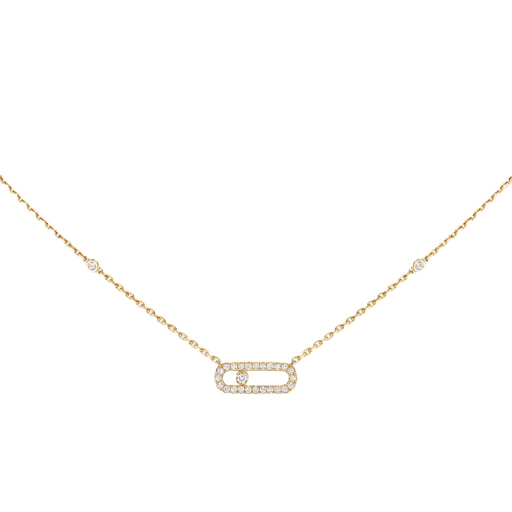 Messika Move Uno collier geelgoud met diamant - 4708-YG - #3