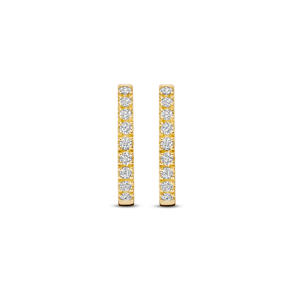 Schaap en Citroen Diamonds oorsieraad geelgoud met diamant - #3