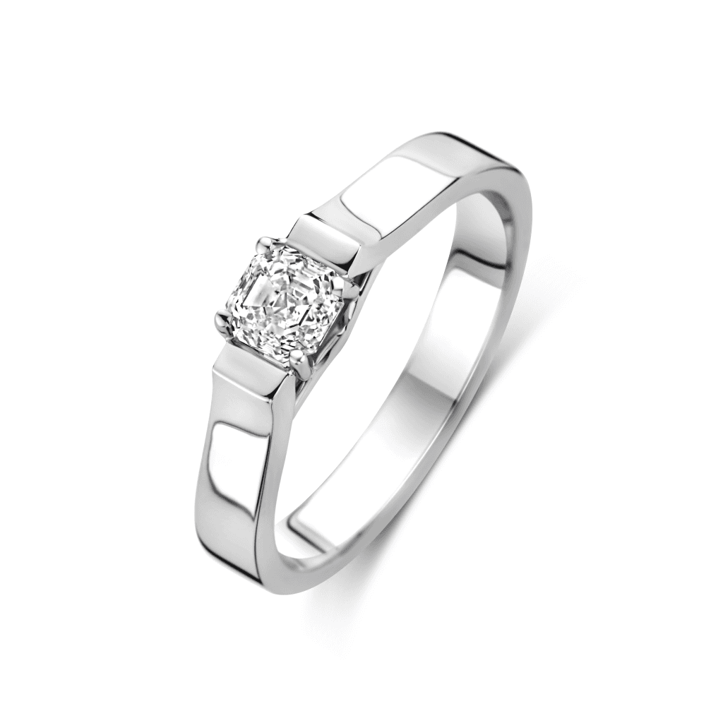 Royal Asscher Celeste ring witgoud met diamant - R.111.RAC.WG.48 - #2