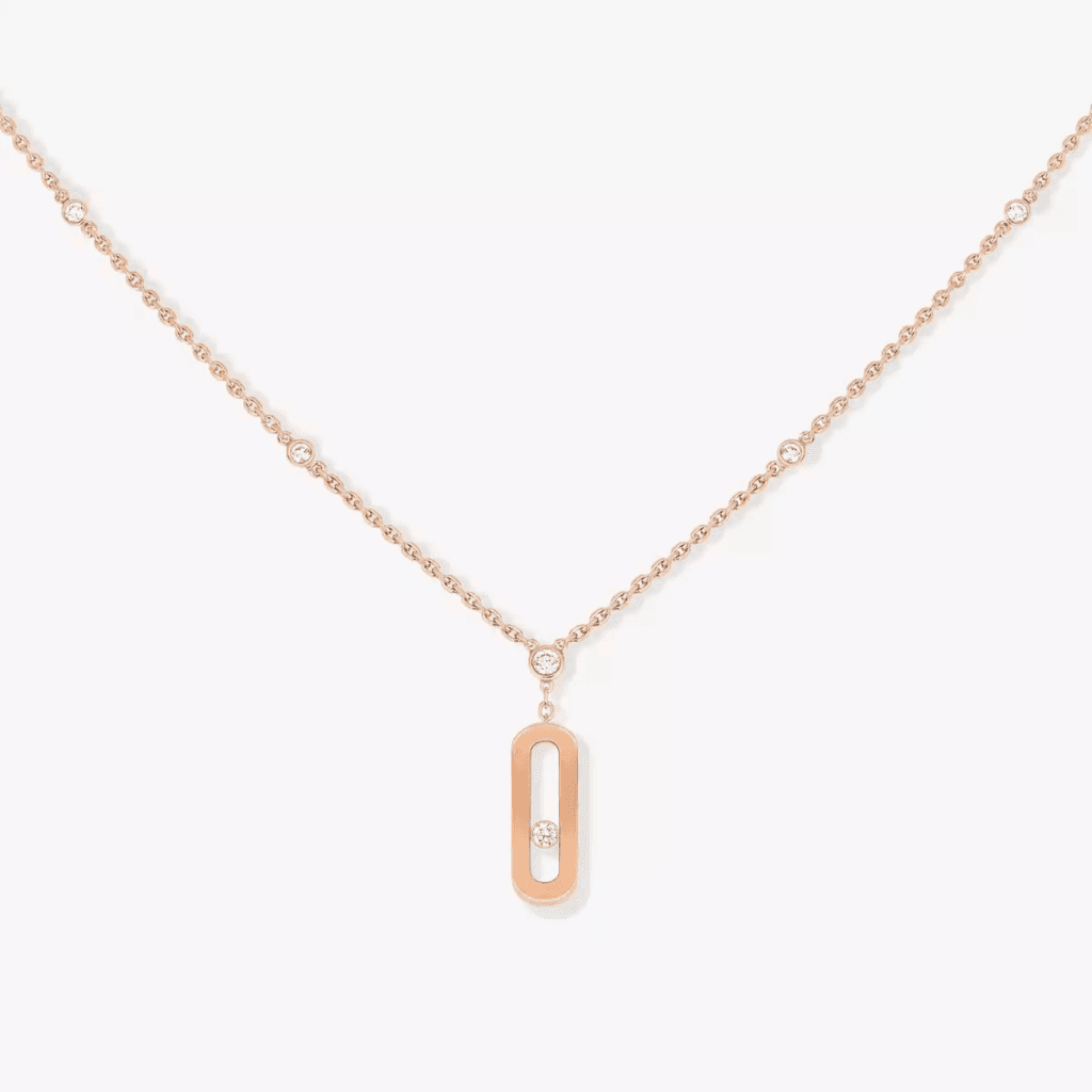 Messika Move Uno collier roodgoud met diamant - 10111-PG - #2