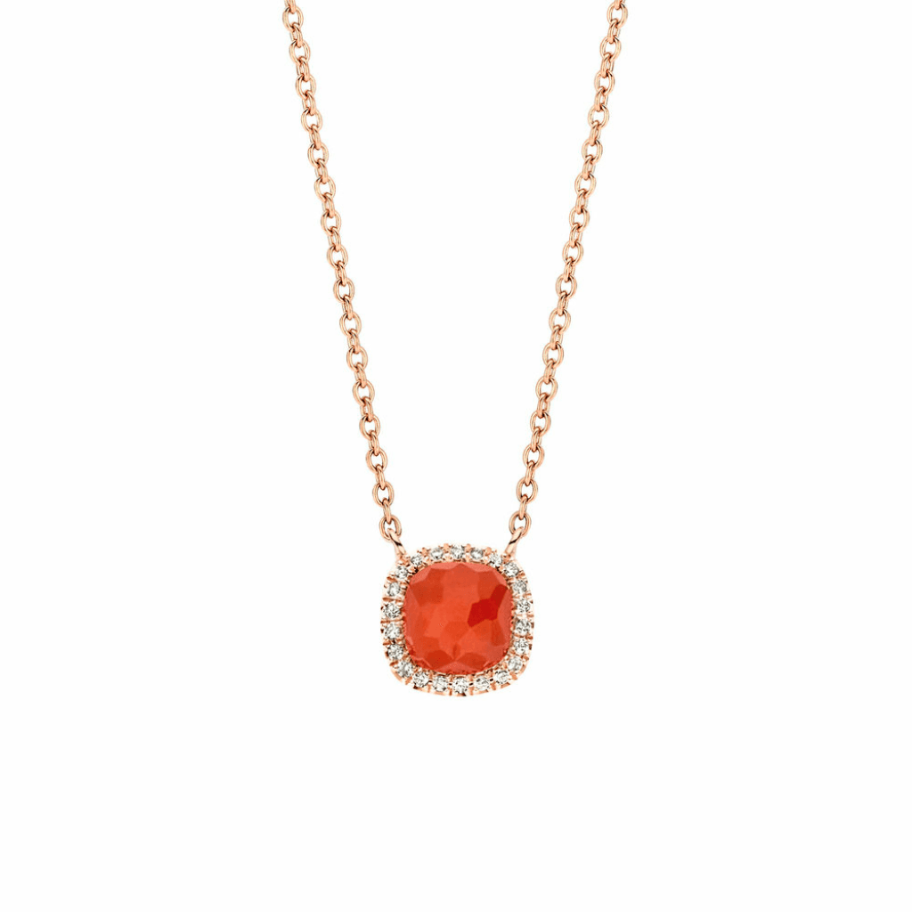 Tirisi Jewelry Milano Sweeties collier roodgoud met diamant - TP9152RAGP - #4