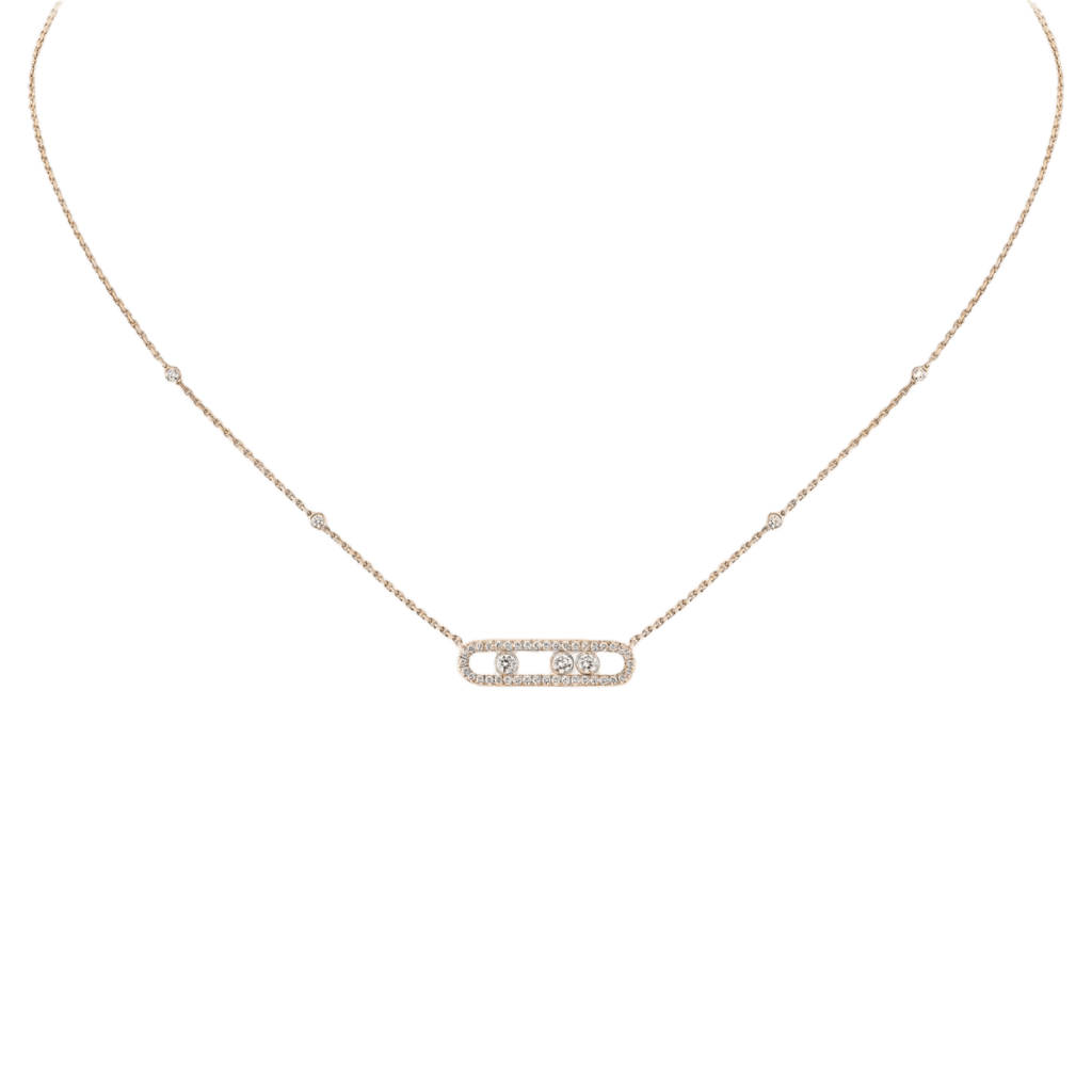 Messika collier roodgoud met diamant - 4322-PG - #1