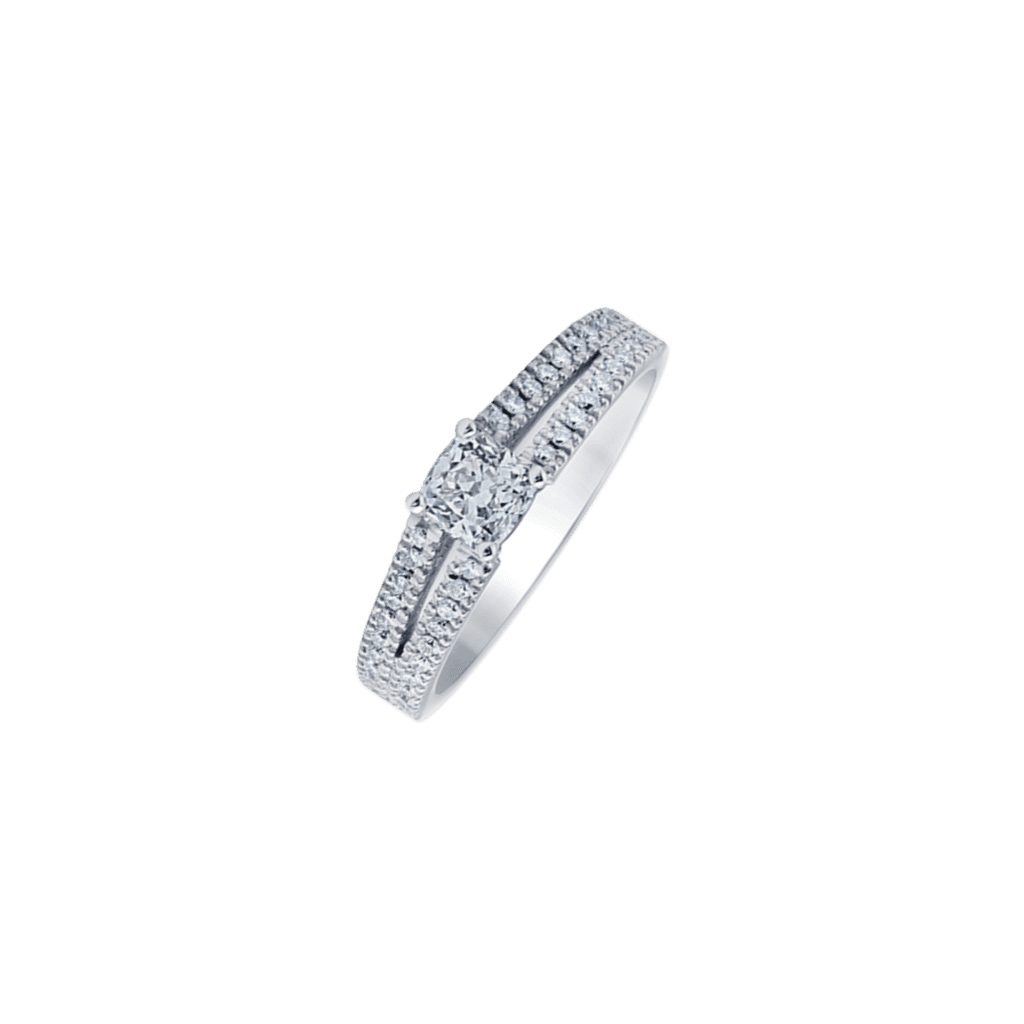 Royal Asscher Mariana ring witgoud met diamant - R.19055.RACU.WG.7 HRD - #1