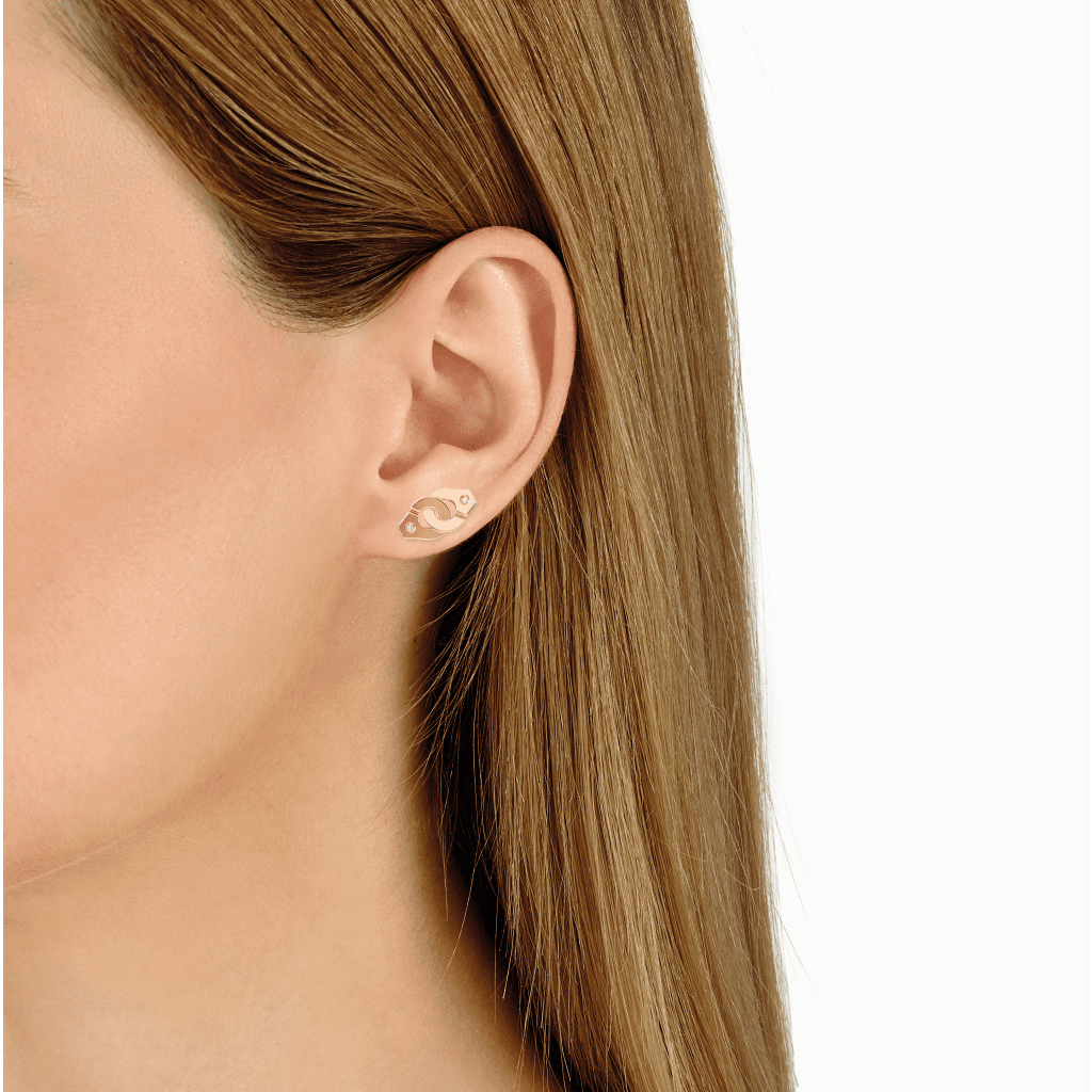dinh van Menottes dinh van oorsieraad roodgoud met diamant - 867415U - #2