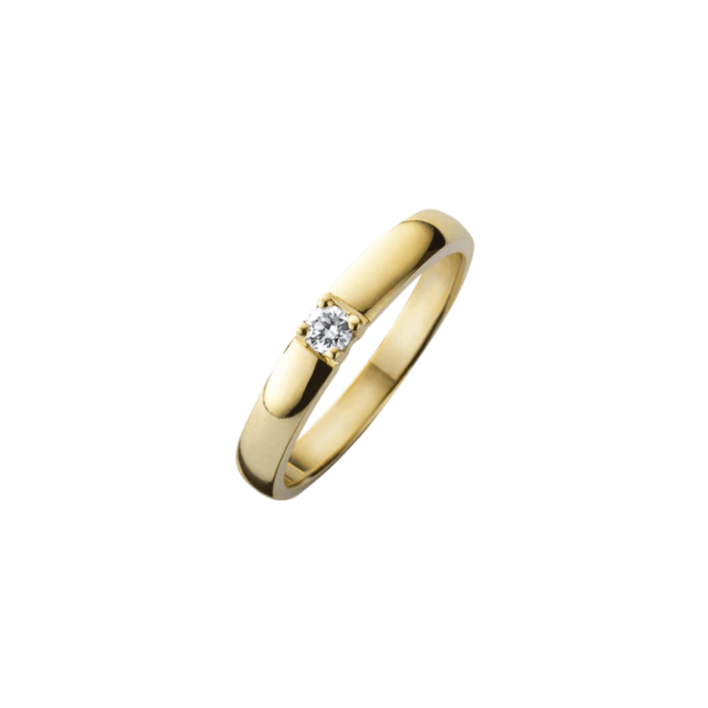 Schaap en Citroen Diamonds ring geelgoud met diamant - #1