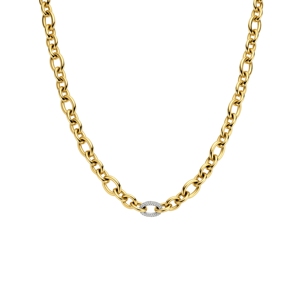 Schaap en Citroen Diamonds collier geelgoud met diamant - #1