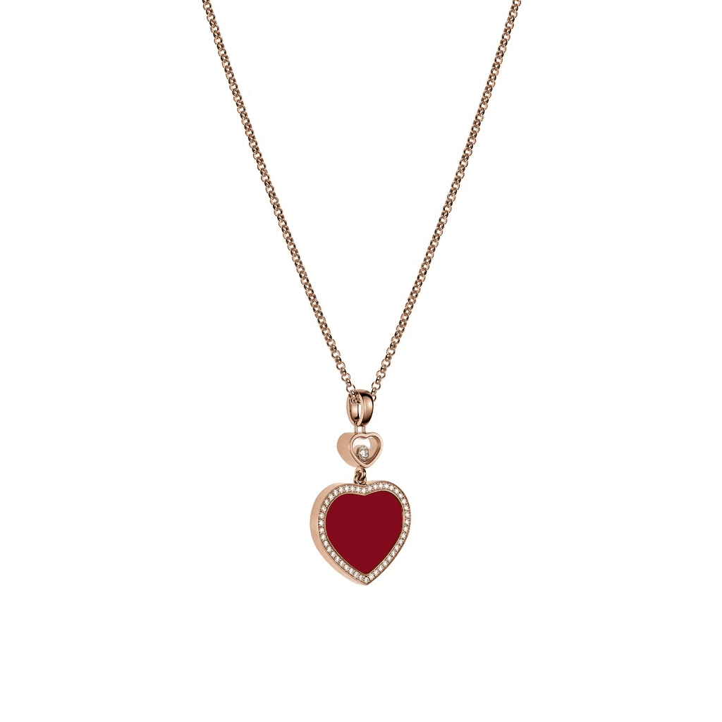 Chopard Happy Diamonds Happy Hearts collier roodgoud met diamant - 79A074-5801 - #3