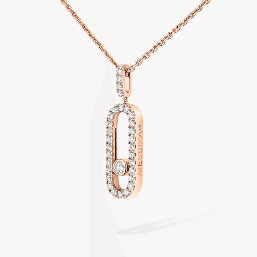 Messika Move Uno collier roodgoud met diamant - 12058-PG - #2