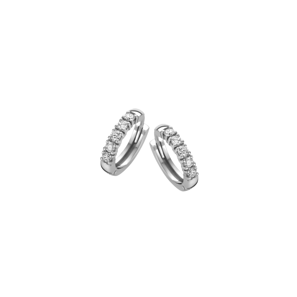 Schaap en Citroen Diamonds oorsieraad witgoud met diamant - #1
