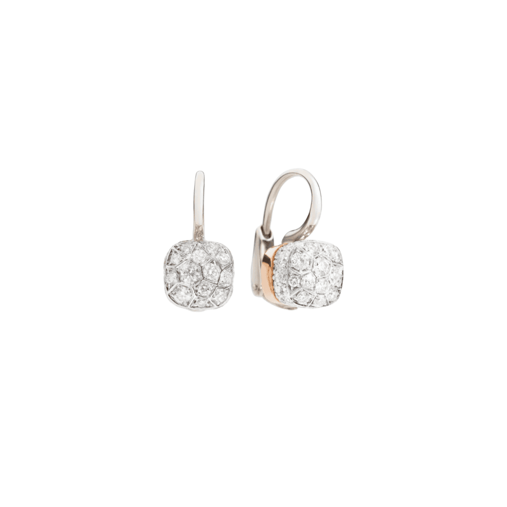 Pomellato Nudo Solitaire oorsieraad roodgoud met diamant - POB5010 O6000 DB000 - #1