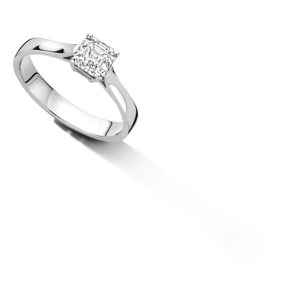 Royal Asscher Ingrid ring witgoud met diamant - R.239.RAC.18WG.3 GIA - #5