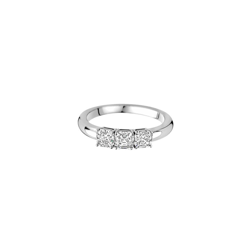 Royal Asscher Claudine ring witgoud met diamant - R.167.RAC.WG.17 GIA - #2