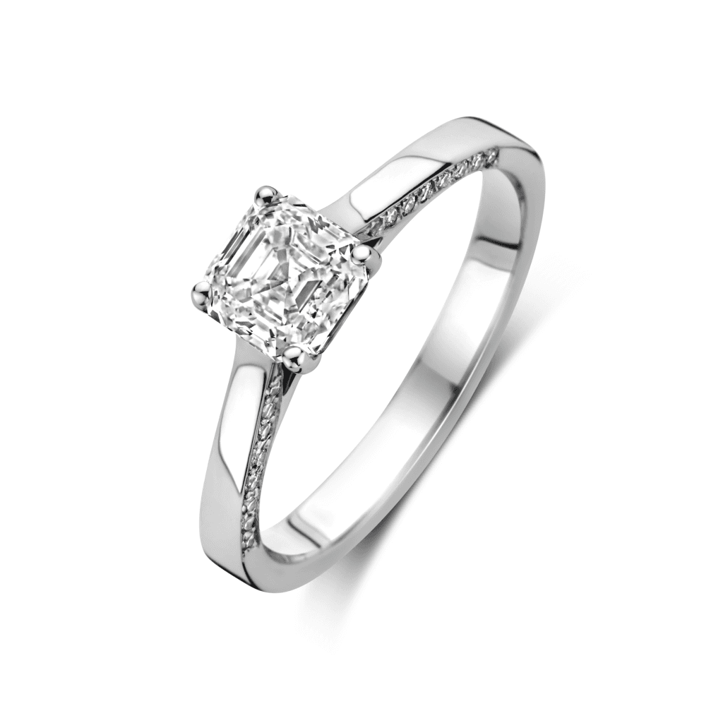 Royal Asscher Lucie ring witgoud met diamant - R.131.RAC.WG.32 GIA - #2