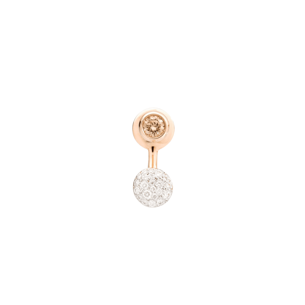 Pomellato Sabbia oorsieraad roodgoud met diamant - PHC3052 O7WHR DBRB0 - #1