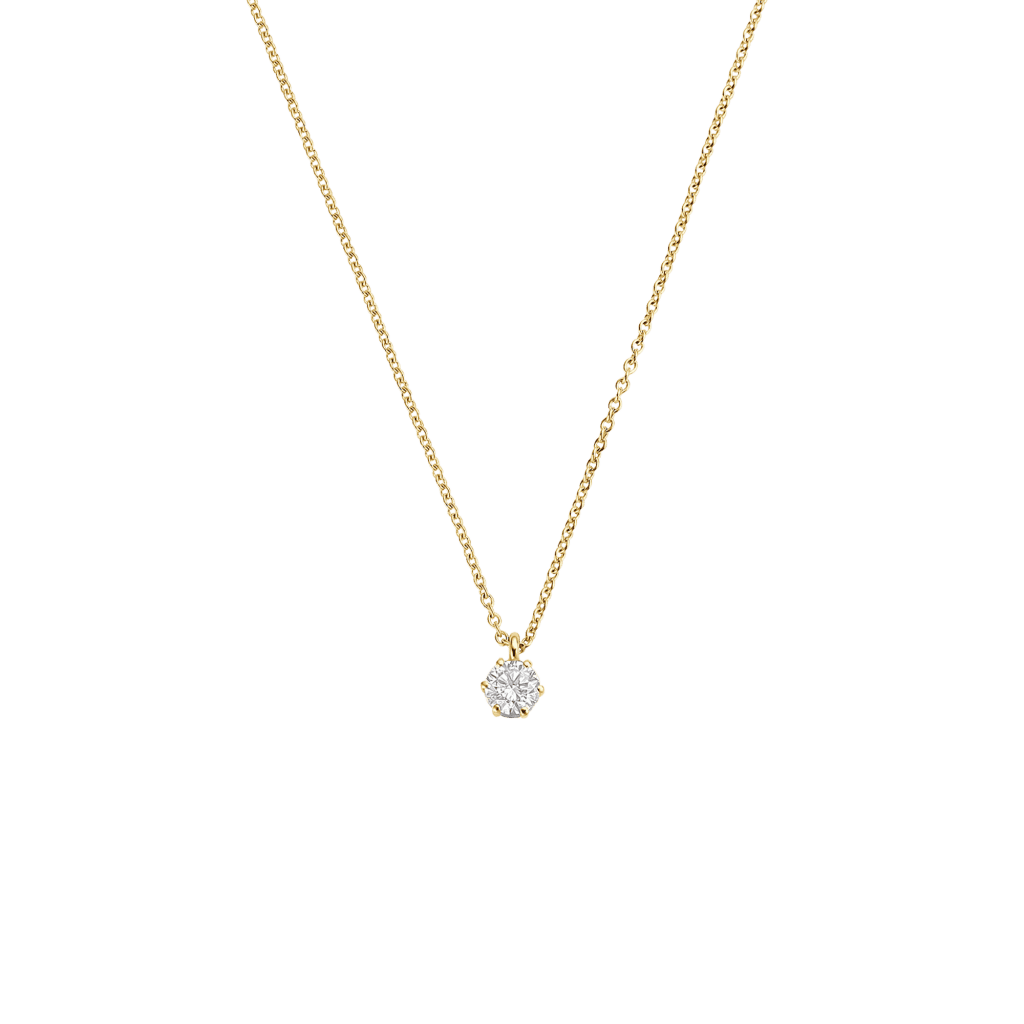Schaap en Citroen Diamonds collier geelgoud met diamant - #1