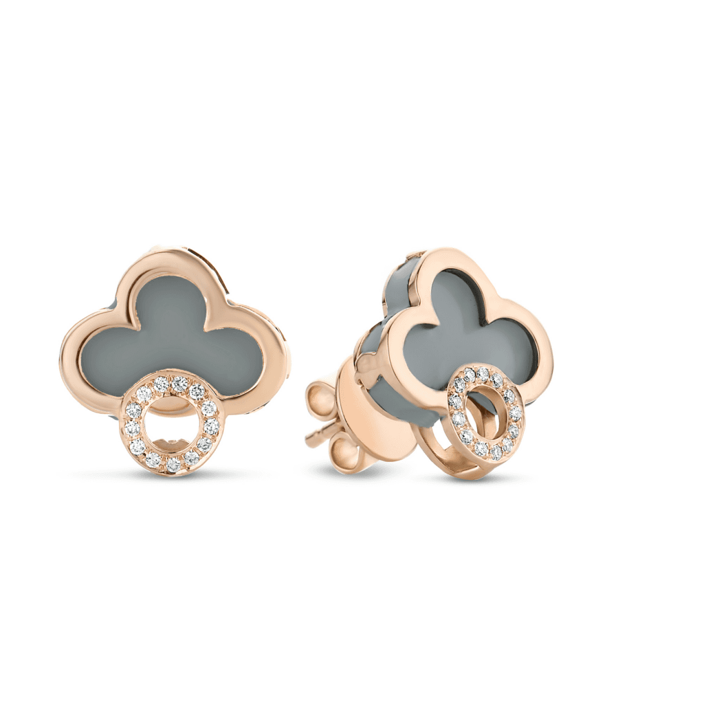 Tirisi Jewelry Seoul Flower Due oorsieraad roodgoud met diamant - TE7096HMP - #3