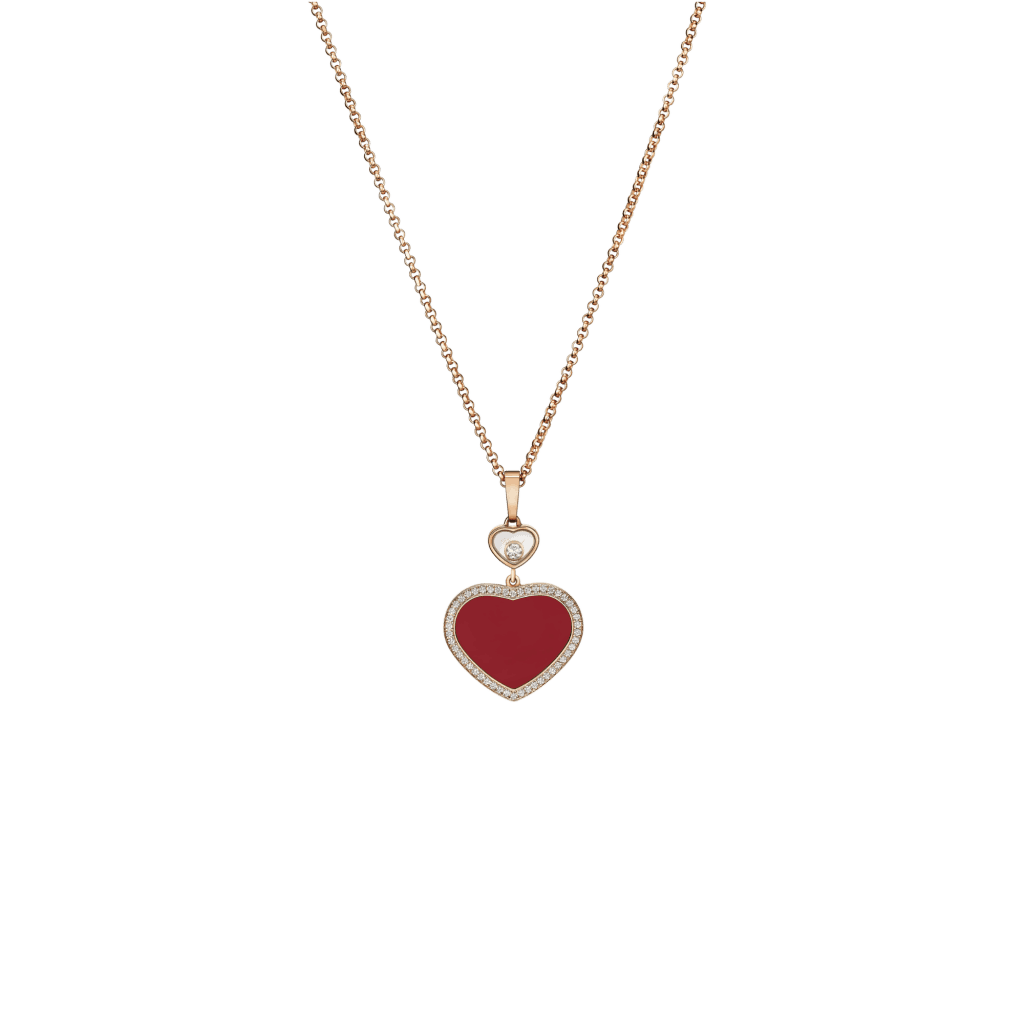 Chopard Happy Diamonds Happy Hearts collier roodgoud met diamant - 79A074-5801 - #1