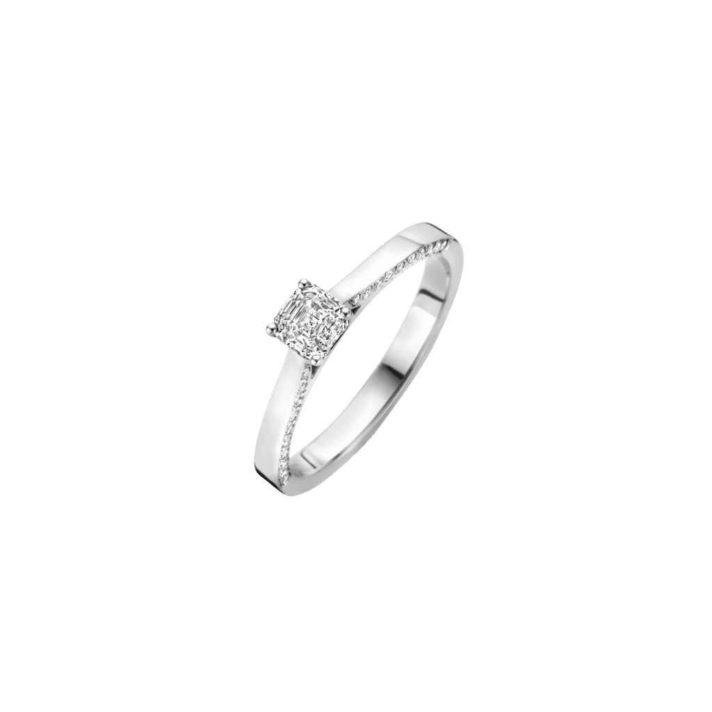 Royal Asscher Lucie ring witgoud met diamant - R.131.RAC.WG.25 HRD - #1