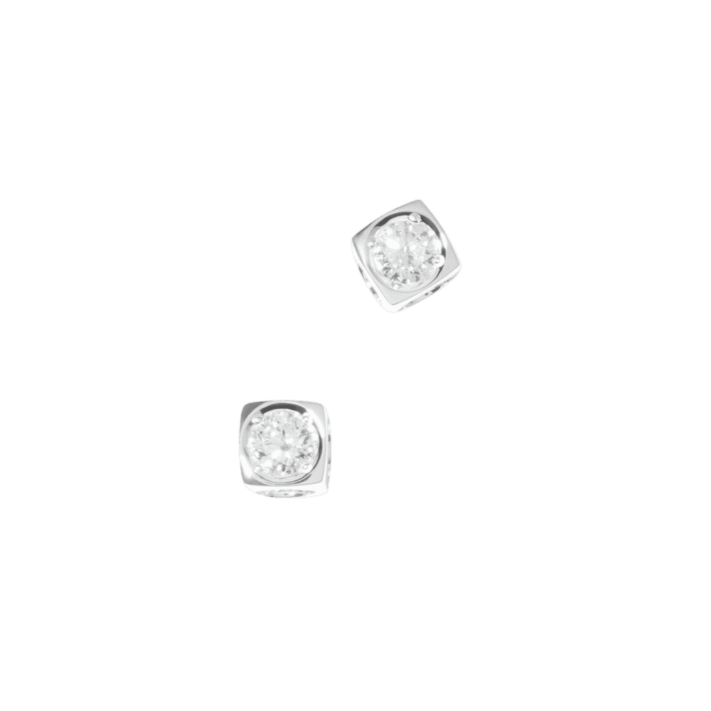 dinh van Le Cube Diamant oorsieraad witgoud - 808113 - #2