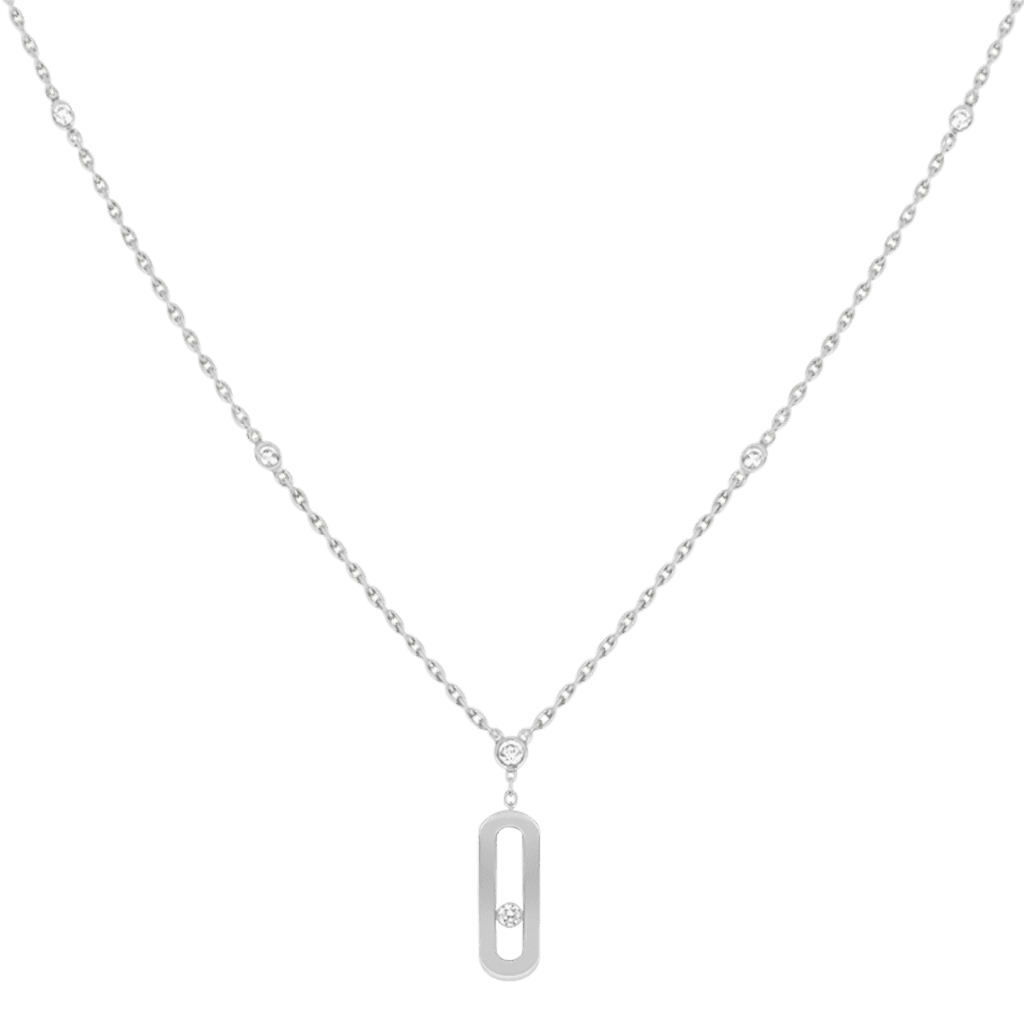 Messika Move Uno collier witgoud met diamant - 10111-WG - #3